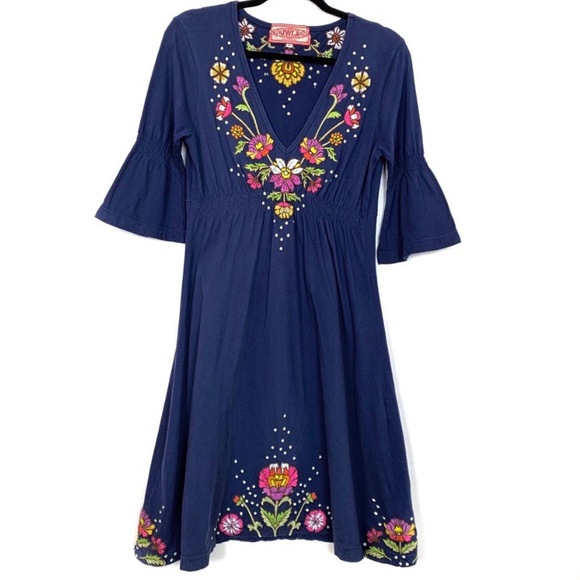Johnny Was Dresses & Skirts - JWLA Johnny Was Dress Embroidered Bell Sleeve M